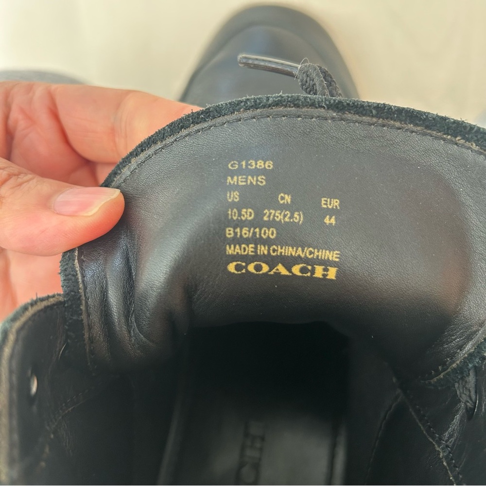 Coach NY Tiger Leather Hi Top Sneakers - Picture 11 of 13